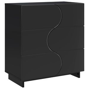 vidaXL Dressoir Zwart 70 x 38 x 75 cm Bewerkt hout