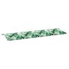 vidaXL Tuinbank Kussen Bloemen Groen 150 x 50 x 4 cm Oxford stof