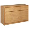 vidaXL Dressoir SAUDA 114x43x75,5 cm massief grenenhout eikenkleurig