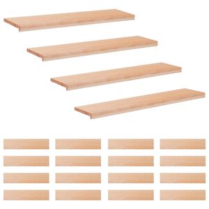 vidaXL Trapmatten 20 st Naturel 120 x 30 x 2 cm Massief beukenhout