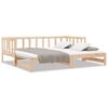 vidaXL Slaapbank uitschuifbaar massief grenenhout 2x(90x200) cm