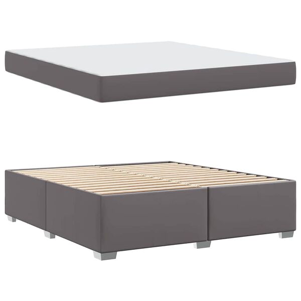 vidaXL Bedframe met matras Grijs 180 x 200 cm Stof