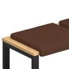 vidaXL Bankkussen 2 pcs Kunstleer Bruin Diepte 35 cm