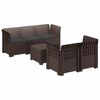 vidaXL 5-Zits Tuin Sofa met Kussens Rattan Look PP Bruin