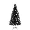 vidaXL Kerstboom met 300 LED met standaard Zwart 210 cm PVC