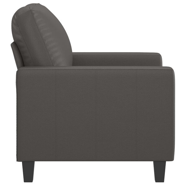 vidaXL Fauteuil 60 cm kunstleer grijs