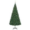 vidaXL Kunstkerstboom met verlichting en kerstballen 500 cm groen