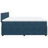 vidaXL Boxspring met matras fluweel blauw 180x200 cm