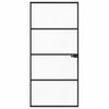 vidaXL Huisdeur 93 x 201,5 x 3,5 cm Aluminium en Gehard Glas