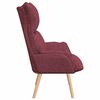 vidaXL Fauteuil Wijnrood 69 x 74 x 93 cm Stof en multiplex