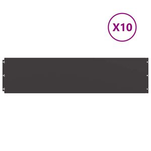 vidaXL Gazonranden 10 st 25x103 cm koudgewalst staal zwart
