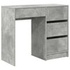 vidaXL Bureau Beton Grijs Bewerkt hout 90 x 37,5 x 75 cm