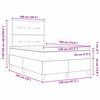 vidaXL LED Box Spring Bed met matras Zwart 120 x 190 cm Stof