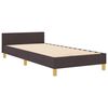 vidaXL Bedframe met hoofdeinde Donkerbruin 80 x 200 cm Stof