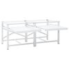 vidaXL Dubbele wasmachine sokkel met uittrekbare planken wit
