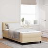 vidaXL Boxspringbed met matras Cr&egrave;me 200 x 100 cm Polyester