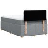 vidaXL Boxspring met matras stof lichtgrijs 120x200 cm