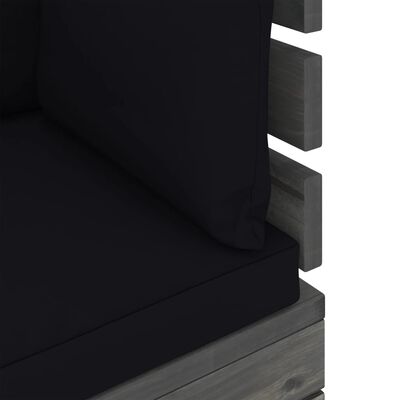 vidaXL 6-delige Loungeset met kussens pallet grenenhout