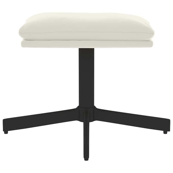 vidaXL Voetenbank 60x60x36 cm fluweel crèmewit