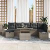 vidaXL Tuin Sofa Set 8 pcs Grijs poly rattan