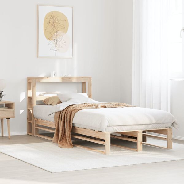 vidaXL Bedframe zonder matras massief grenenhout 75x190 cm