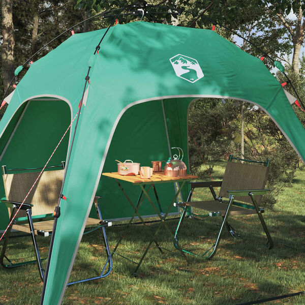 vidaXL Directe Tent met opslag Zeegroen 260 x 260 x 197 cm Staal