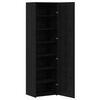 vidaXL Hoge kast Zwart Eiken 50 x 42,5 x 185 cm