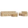 vidaXL Buiten bankenset 7 st Wit en Beige Polyester