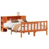 vidaXL Bed met boekenkast zonder matras grenenhout wasbruin 150x200 cm
