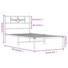 vidaXL Bedframe met hoofdbord metaal wit 90x200 cm