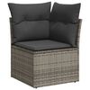 vidaXL Tuin Sofa Set 11 pcs Grijs Poly rattan en gepoedercoat staal
