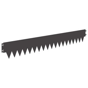 vidaXL Gazonrand 10 st 103 x 15 cm Staal Zwart