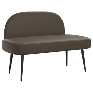 vidaXL Beklede bank met rugleuning Grijs 110 x 60 x 76 cm Kunstleer