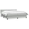vidaXL Boxspring met matras fluweel lichtgrijs 200x210 cm