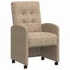 vidaXL Eetkamerstoelen met Wieltjes 2 st Faux suede leer Lichtgrijs