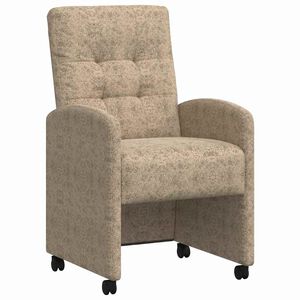 vidaXL Eetkamerstoelen met Wieltjes 2 st Faux suede leer Lichtgrijs