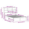 vidaXL Bed met boekenkast zonder matras massief grenenhout 150x200 cm