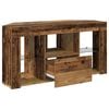 vidaXL Hoek LED TV Kast Oudhout 100 x 40 x 50 cm Bewerkt hout