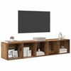 vidaXL TV-kast set Wandgemonteerd 2 pcs Oud Hout Bewerkt hout