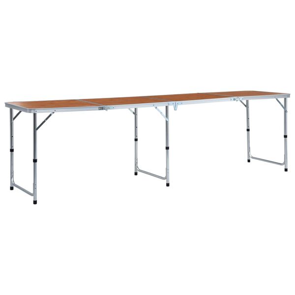 vidaXL Campingtafel inklapbaar 240x60 cm aluminium