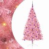 vidaXL Kunstmatig Voorverlicht Kerstboom met 300 LED Roze 180 cm PVC