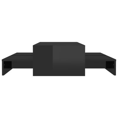 vidaXL Salontafelset 100x100x26,5 cm hoogglans zwart