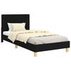 vidaXL Bedframe voor kinderen met hoofdbord Zwart 80 x 200 cm Stof
