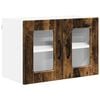 vidaXL Wandglas cabinet PORTO Gerookt eiken 60 x 31 x 40 cm