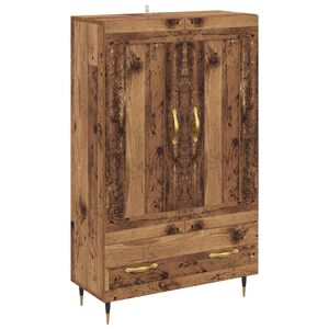 vidaXL Highboard met lade Oud Hout 69,5 x 31 x 115 cm Bewerkt hout