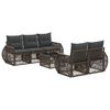 vidaXL Tuinbankenset 6 st Grijs poly rattan