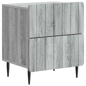 vidaXL Nachtkastje Grijs sonoma 43 x 34,5 x 49,5 cm Bewerkt hout