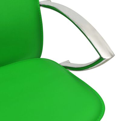 vidaXL Barkrukken 2 st kunstleer groen