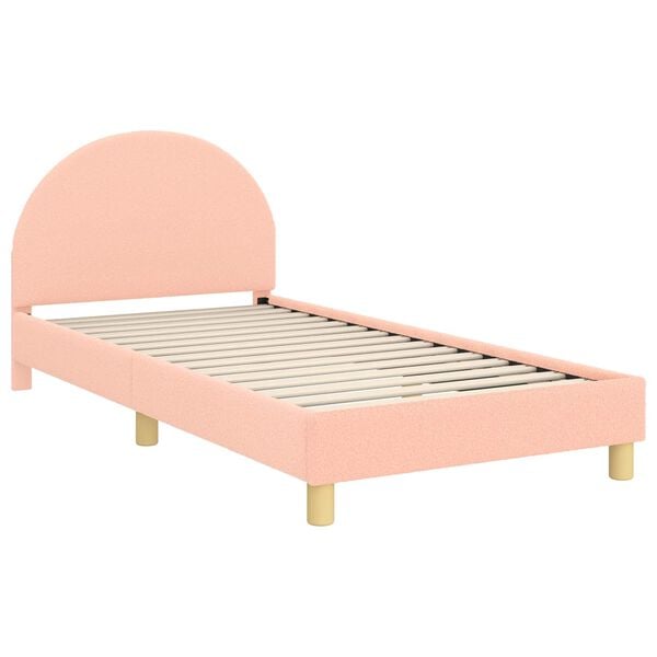 vidaXL Bedframe voor kinderen met hoofdbord Roze 90 x 190 cm
