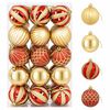vidaXL Kerstballen set 30 st Goud en Rood &Oslash; 6 cm Kunststof